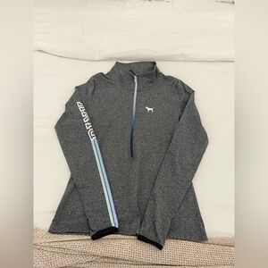PINK Victoria's Secret Gray Heather Pullover with Logo Trim